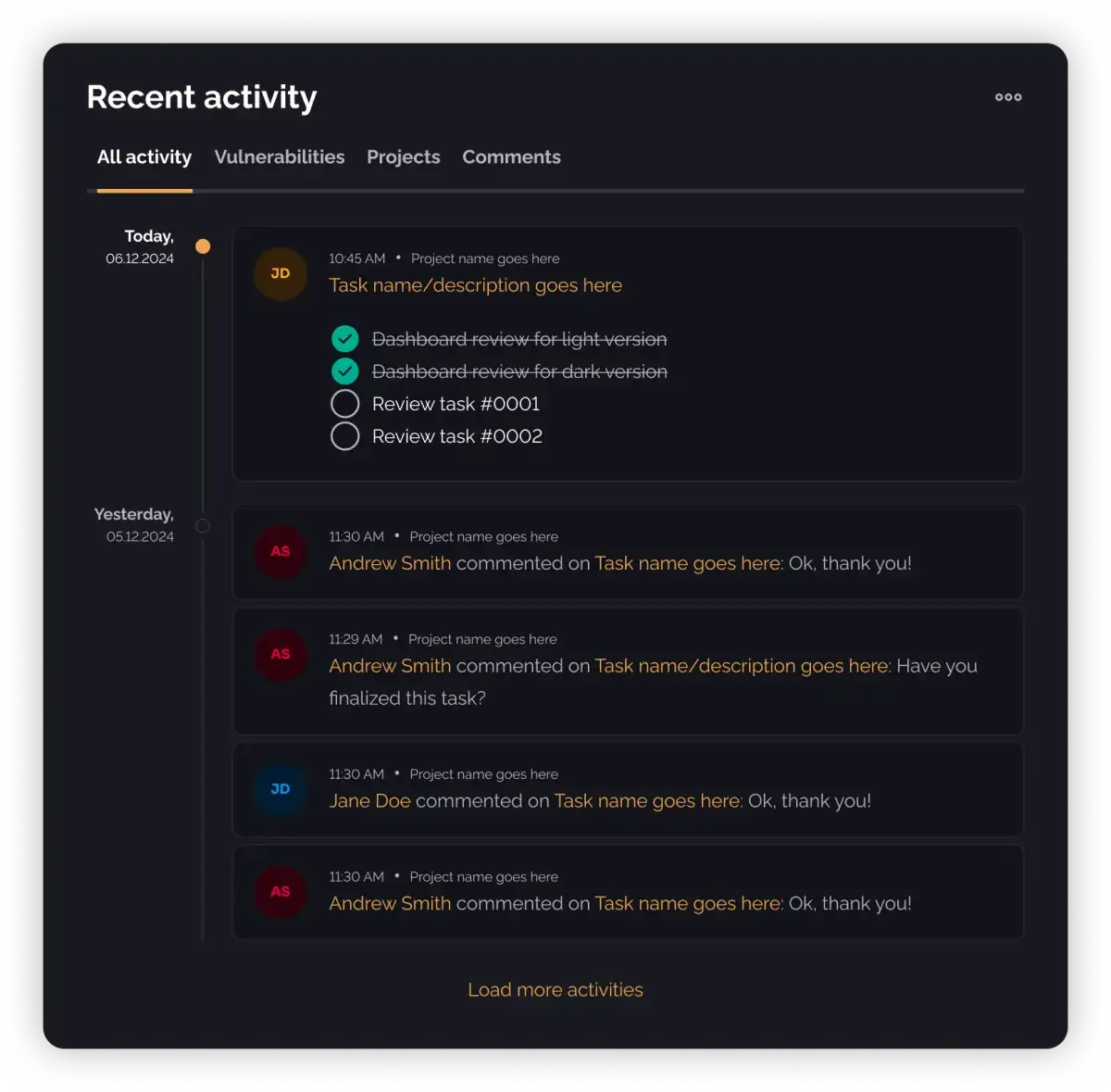 Activity Feed