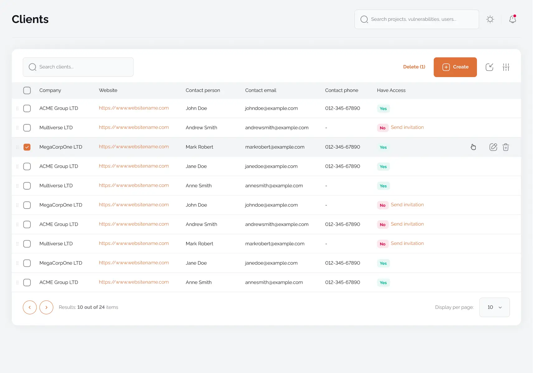 Give clients controlled access to progress